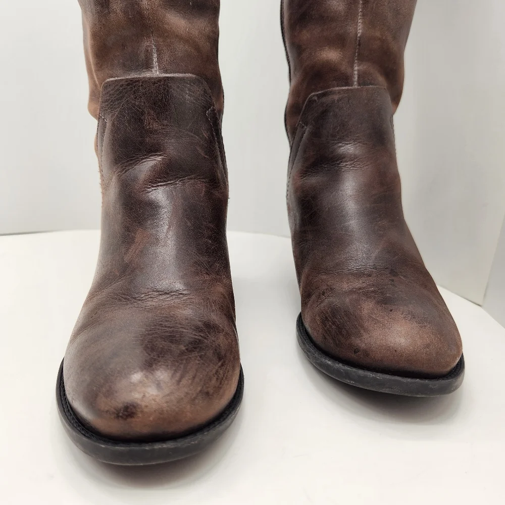 Vince Camuto Over The Knee Boots 6.5 Brown Leather Bendra Tall Comfort Casual